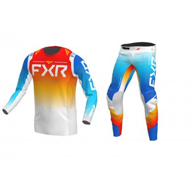 Мотоджерси детская FXR Yth Pro-Stretch MX 22-Blue/Tangerine XL