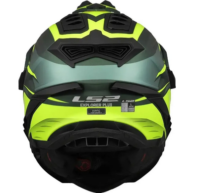 Мотошолом LS2 MX701 Explorer Spire Green Hi-Viz Yellow S
