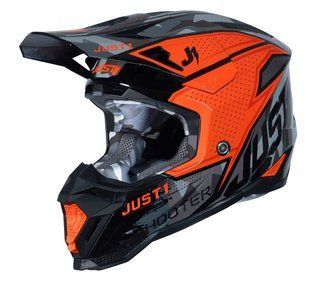 Мотошолом Just1 J40 Shooter Camo Orange Black