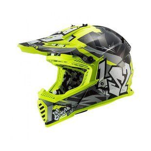 Мотошлем детский LS2 MX437 Fast 2 Mini Crusher Black Yellow YL