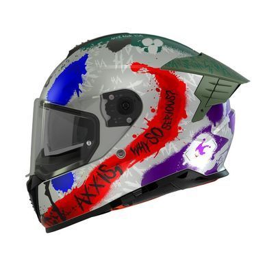 Мотошлем AXXIS HAWK SV EVO Sick Joke A2 Matt Grey XXL