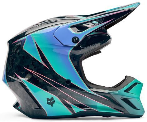 Шолом FOX V3 RS Helmet - CANVAS Aqua XXL