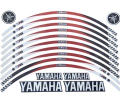 Наклейка на обод колеса Yamaha Flag Red