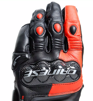 Мотоперчатки Dainese CARBON 4 SHORT Leather Black Red XL