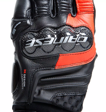 Мотоперчатки Dainese CARBON 4 SHORT Leather Black Red XL