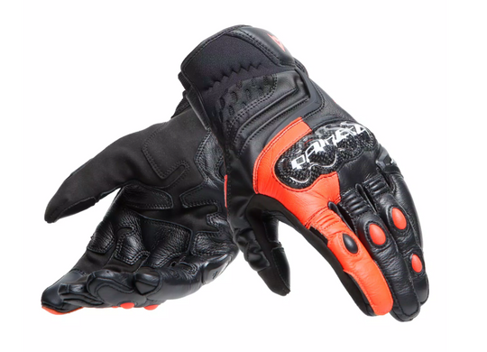 Мотоперчатки Dainese CARBON 4 SHORT Leather Black Red XL
