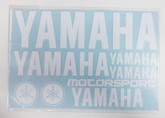Наклейка лист Yamaha під оригінал біла