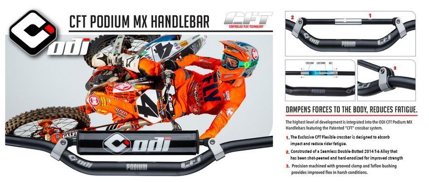 Мото кермо ODI MX Handlebars, "CFT" Podium, КС4-Р904Bend Black